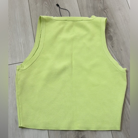 Zara Knit Neon Crop Top - Picture 2 of 2